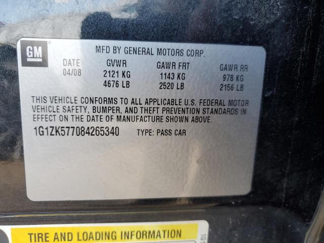 1G1ZK577084265340 - 2008 CHEVROLET MALIBU LTZ GRAY photo 12