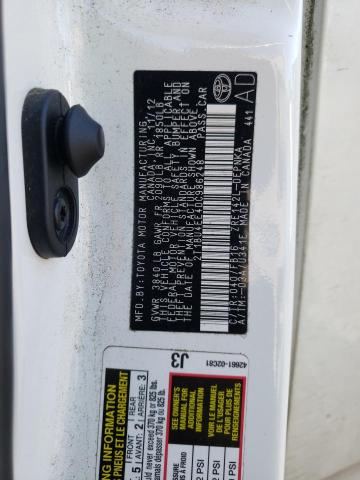 2T1BU4EE4DC986248 - 2013 TOYOTA COROLLA BASE WHITE photo 13