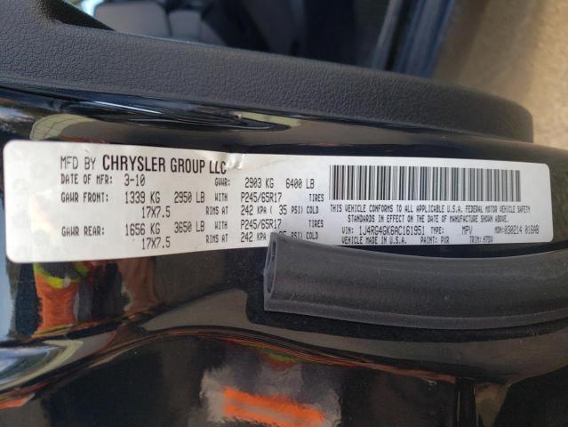 1J4RG4GK6AC161951 - 2010 JEEP COMMANDER SPORT Schwarz Foto 13