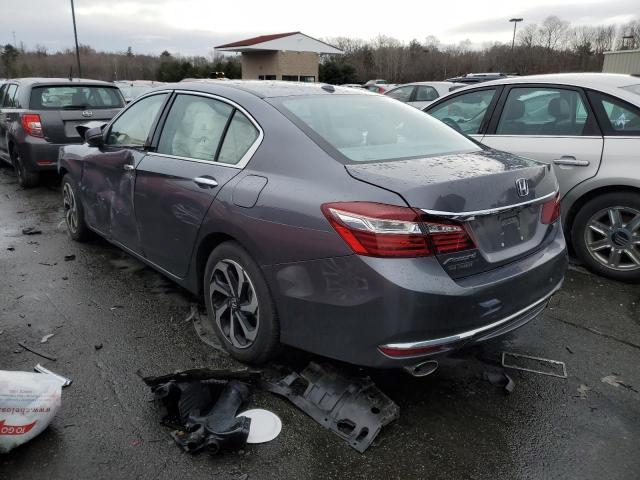 1HGCR3F83HA030621 - 2017 HONDA ACCORD EXL GRAY photo 2