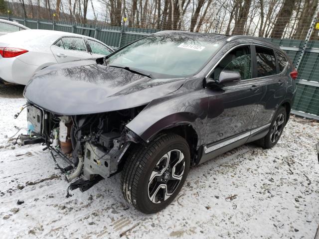 2HKRW2H92KH636297 - 2019 HONDA CR-V TOURING GRAY photo 1