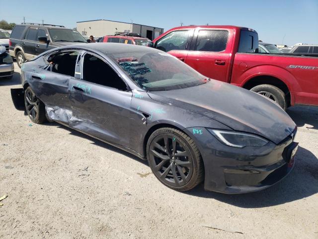 5YJSA1E51NF493955 - 2022 TESLA MODEL S ნაცრისფერი ფოტო 4