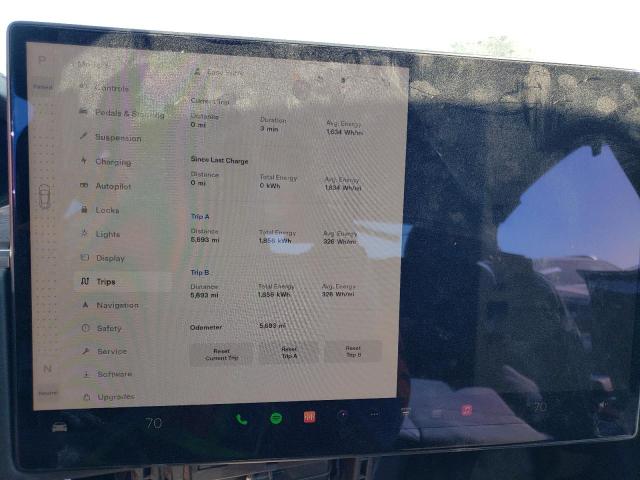 5YJSA1E51NF493955 - 2022 TESLA MODEL S ნაცრისფერი ფოტო 9