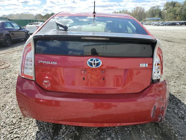 JTDKN3DU3D1719154 - 2013 TOYOTA PRIUS RED photo 6