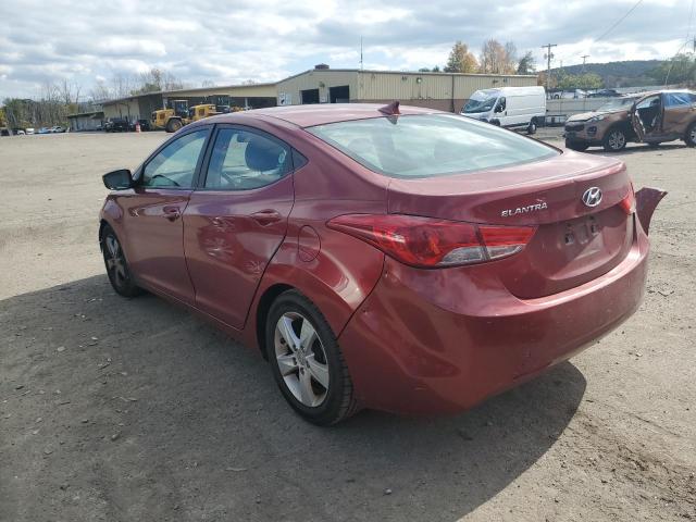 5NPDH4AE8DH417502 - 2013 HYUNDAI ELANTRA GLS RED photo 2