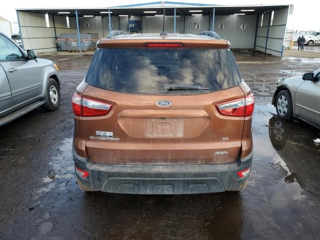 MAJ6P1UL4JC190536 - 2018 FORD ECOSPORT SE ORANGE photo 6