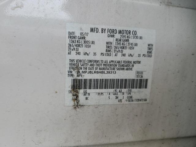 2LMPJ8LR6HBL39313 - 2017 LINCOLN MKX RESERVE Սպիտակ լուսանկար 14