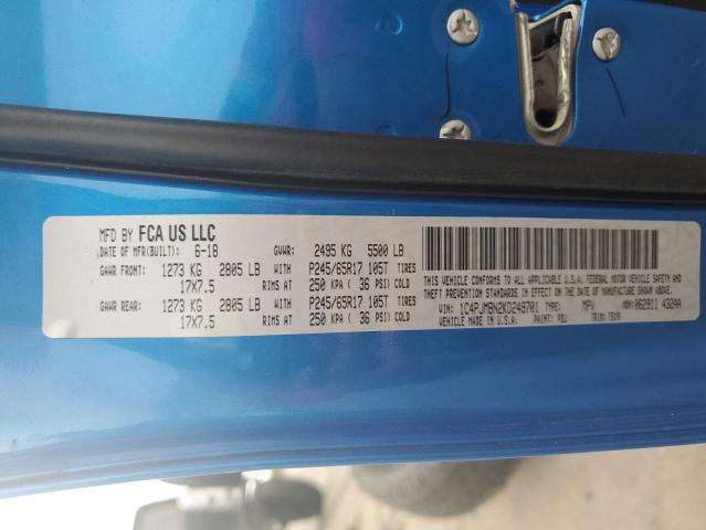 1C4PJMBN2KD249701 - 2019 JEEP CHEROKEE TRAILHAWK BLUE photo 12