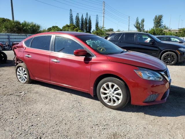 3N1AB7AP2KY393983 - 2019 NISSAN SENTRA S BURGUNDY photo 4