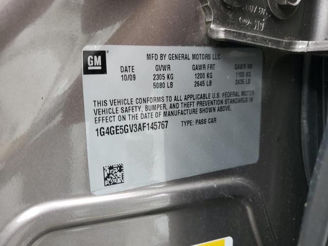 1G4GE5GV3AF145767 - 2010 BUICK LACROSSE CXS GRAY photo 12