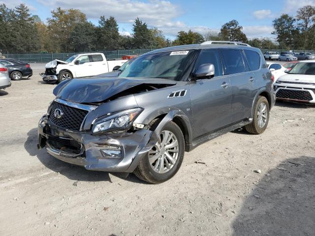 JN8AZ2NF4F9571924 - 2015 INFINITI QX80 GRAY photo 1