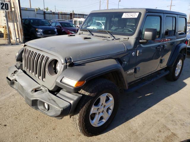 1C4HJXDG5KW546308 - 2019 JEEP WRANGLER U SPORT ნაცრისფერი ფოტო 1
