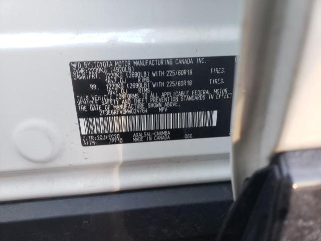 2T3E6RFV0MW024764 - 2021 TOYOTA RAV4 XSE WHITE photo 12