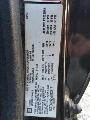 1GTCS199588133171 - 2008 GMC CANYON BLACK photo 12