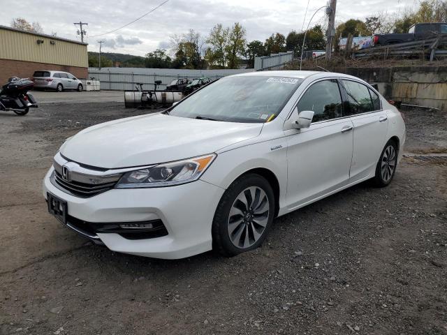 JHMCR6F35HC012757 - 2017 HONDA ACCORD HYBRID WHITE photo 1