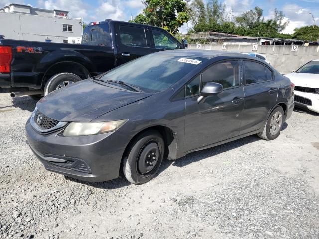 19XFB2F50DE240617 - 2013 HONDA CIVIC LX GRAY photo 1