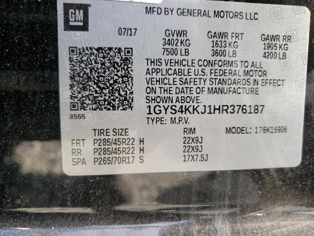 1GYS4KKJ1HR376187 - 2017 CADILLAC ESCALADE ESV PLATINUM Qara foto 14