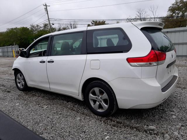 5TDZK3DC8DS400804 - 2013 TOYOTA SIENNA WHITE photo 2