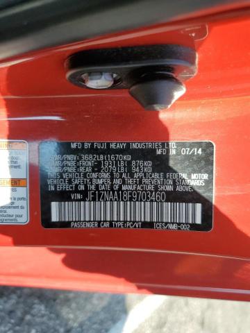 JF1ZNAA18F9703460 - 2015 TOYOTA SCION FR-S 红色 照片 12