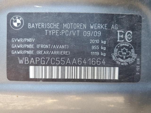 WBAPG7C55AA641664 - 2010 BMW 323 I GRAY photo 12