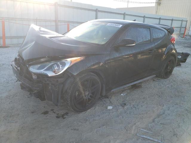 KMHTC6AE0FU221483 - 2015 HYUNDAI VELOSTER TURBO BLACK photo 1