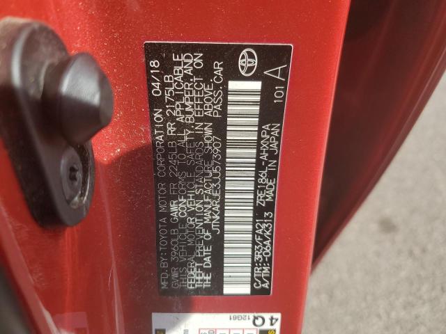 JTNKARJE3JJ573907 - 2018 TOYOTA COROLLA IM RED photo 12