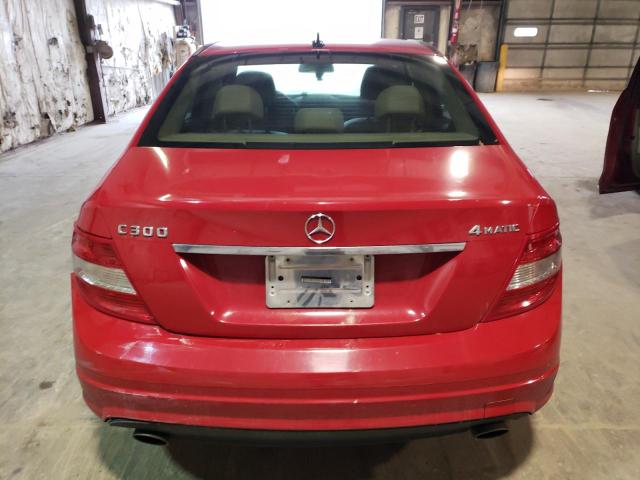 WDDGF8BB0AR103741 - 2010 MERCEDES-BENZ C 300 4MATIC RED photo 6