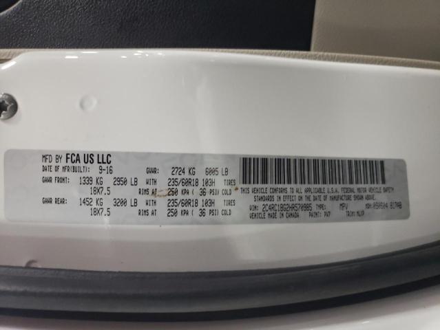 2C4RC1BG2HR570985 - 2017 CHRYSLER PACIFICA TOURING L თეთრი ფოტო 13