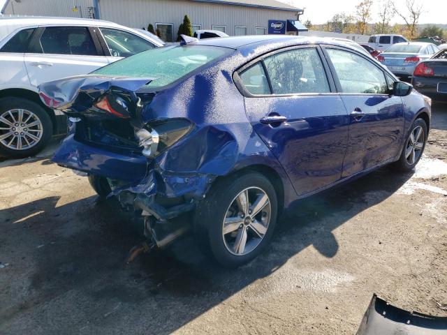 3KPFL4A74JE262620 - 2018 KIA FORTE LX BLUE photo 3