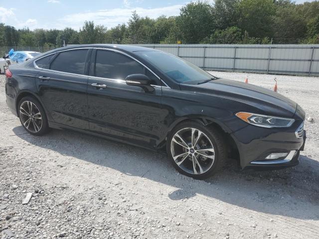 3FA6P0K91HR187428 - 2017 FORD FUSION TITANIUM BLACK photo 4