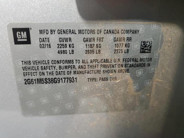 2G61M5S38G9177931 - 2016 CADILLAC XTS LUXURY COLLECTION SILVER photo 12