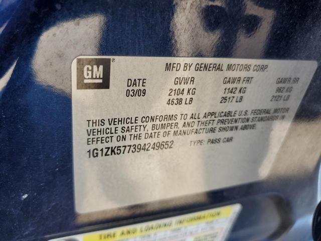 1G1ZK577394249652 - 2009 CHEVROLET MALIBU LTZ 蓝色 照片 13