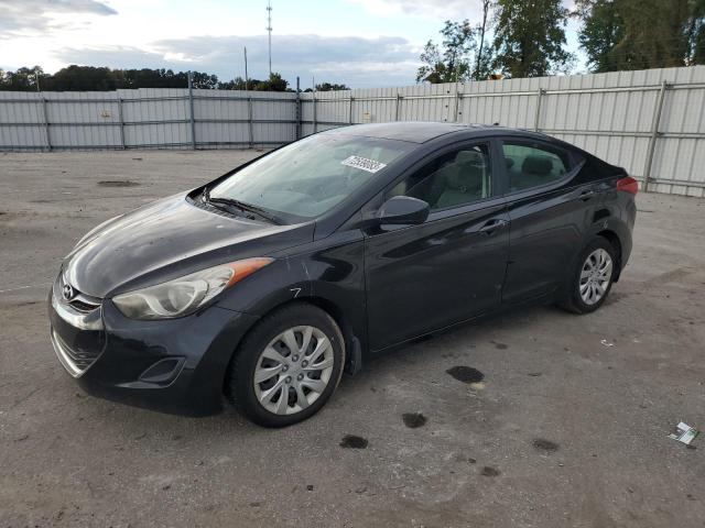 KMHDH4AE0CU444564 - 2012 HYUNDAI ELANTRA GLS BLACK photo 1