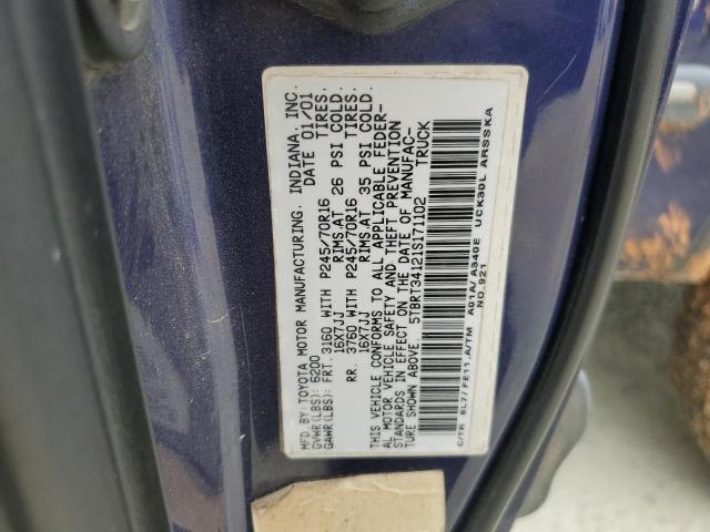 5TBRT34121S171102 - 2001 TOYOTA TUNDRA ACCESS CAB ლურჯი ფოტო 13