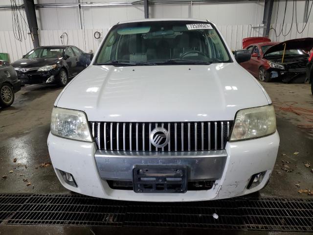 4M2YU56125DJ12426 - 2005 MERCURY MARINER WHITE photo 5