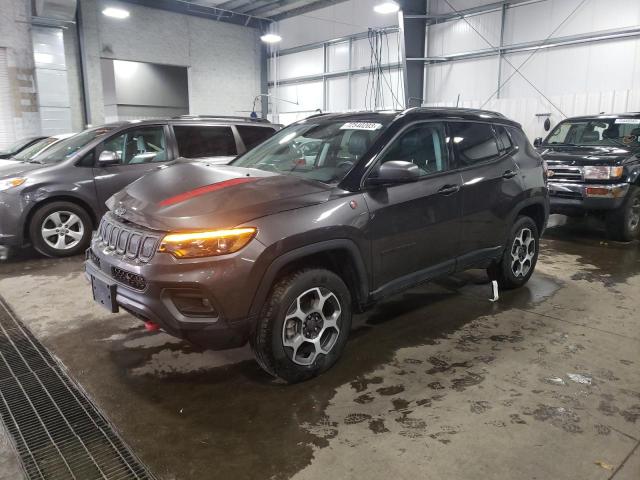 3C4NJDDB0NT115200 - 2022 JEEP COMPASS TRAILHAWK GRAY photo 1