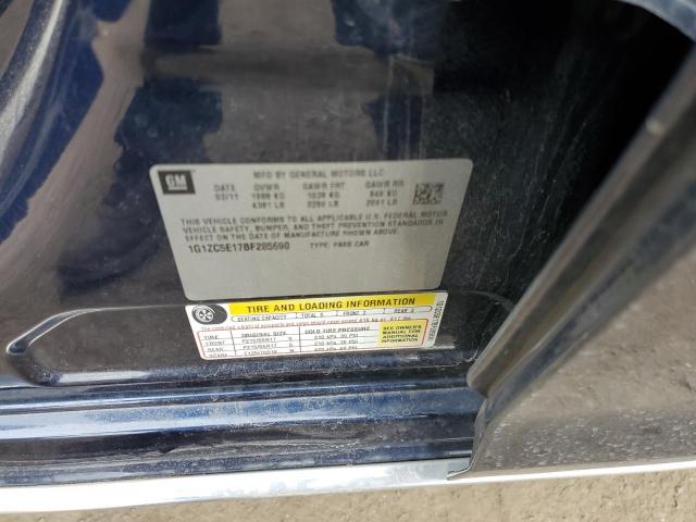 1G1ZC5E17BF285690 - 2011 CHEVROLET MALIBU 1LT ლურჯი ფოტო 12