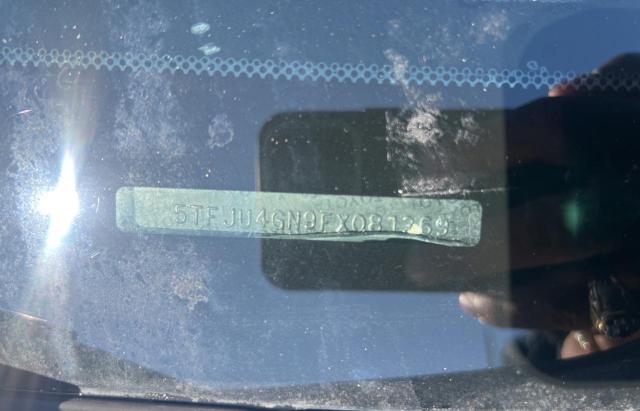 5TFJU4GN9FX081369 - 2015 TOYOTA TACOMA DOUBLE CAB PRERUNNER GRAY photo 10