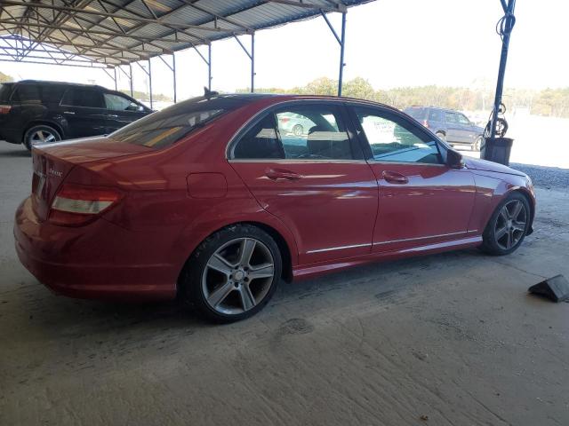 WDDGF8BB4AF505554 - 2010 MERCEDES-BENZ C 300 4MATIC RED photo 3