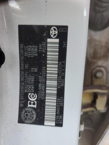 5YFB4MBE7RP170274 - 2024 TOYOTA COROLLA SE Weiß Foto 12