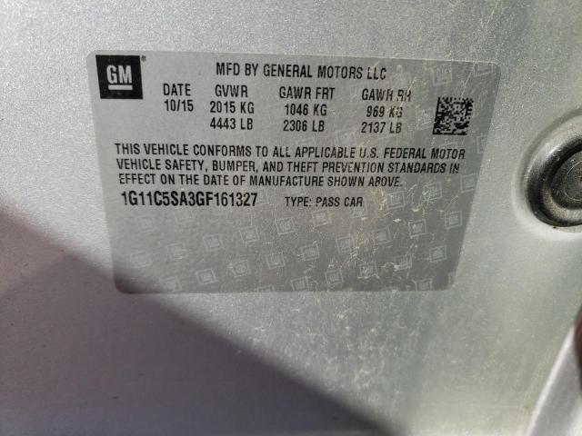 1G11C5SA3GF161327 - 2016 CHEVROLET MALIBU LIM LT 银色 照片 12