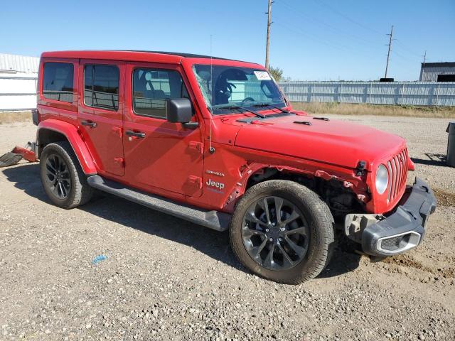 1C4JJXP61MW500305 - 2021 JEEP WRANGLER U SAHARA 4XE RED photo 4