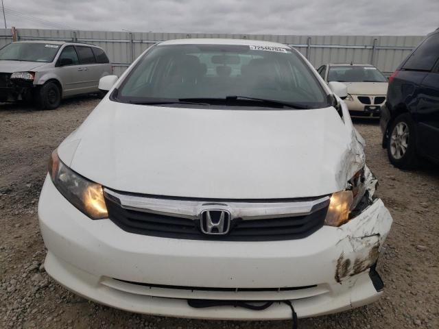 2HGFB2F46CH043592 - 2012 HONDA CIVIC LX WHITE photo 5