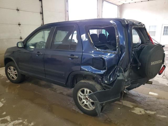 JHLRD78804C048202 - 2004 HONDA CR-V EX BLUE photo 2