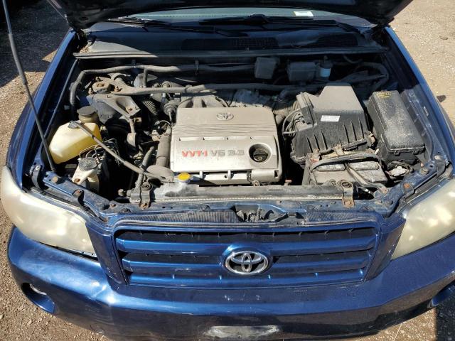 JTEEP21AX50134487 - 2005 TOYOTA HIGHLANDER LIMITED BLUE photo 11