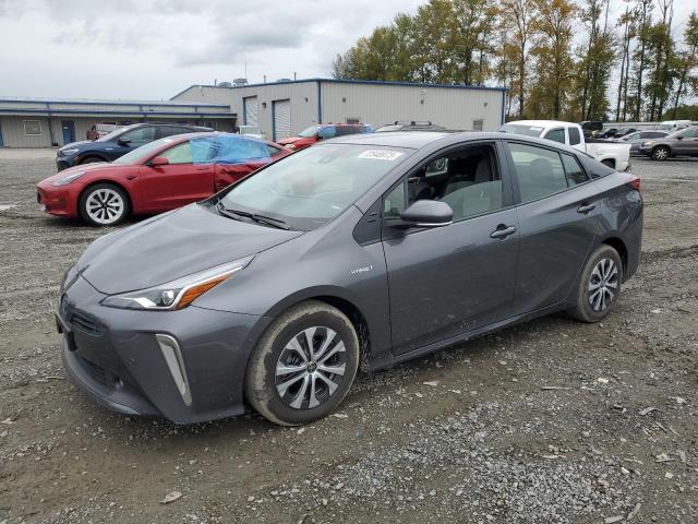 JTDL9MFU4M3025086 - 2021 TOYOTA PRIUS LE GRAY photo 1