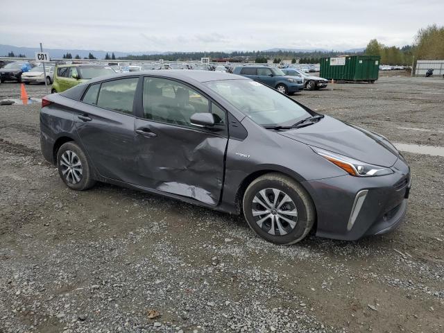 JTDL9MFU4M3025086 - 2021 TOYOTA PRIUS LE GRAY photo 4