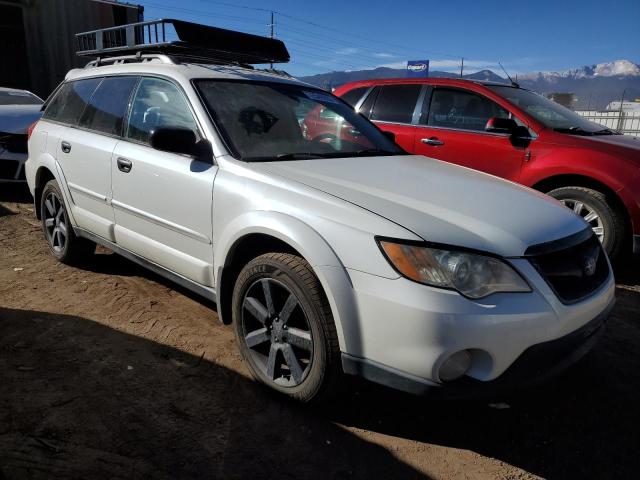 4S4BP61C797342240 - 2009 SUBARU OUTBACK 2.5I WHITE photo 4