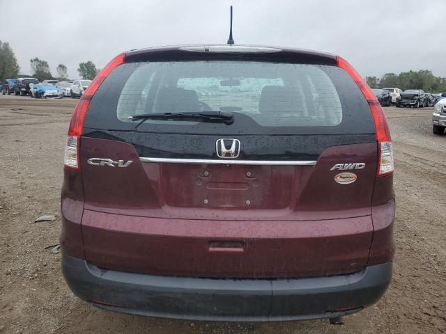 5J6RM4H39EL099113 - 2014 HONDA CR-V LX BURGUNDY photo 6