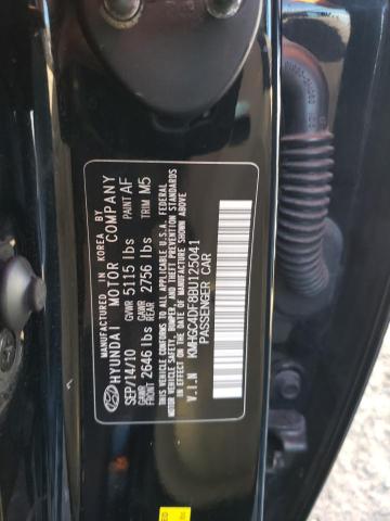 KMHGC4DF8BU125041 - 2011 HYUNDAI GENESIS 4.6L BLACK photo 13